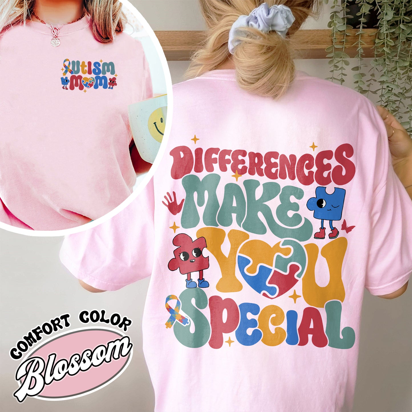 Differences Make You Special Comfort Color Shirt, In My Autism Mom Era Shirt, Autism Awareness Accept Understand Love