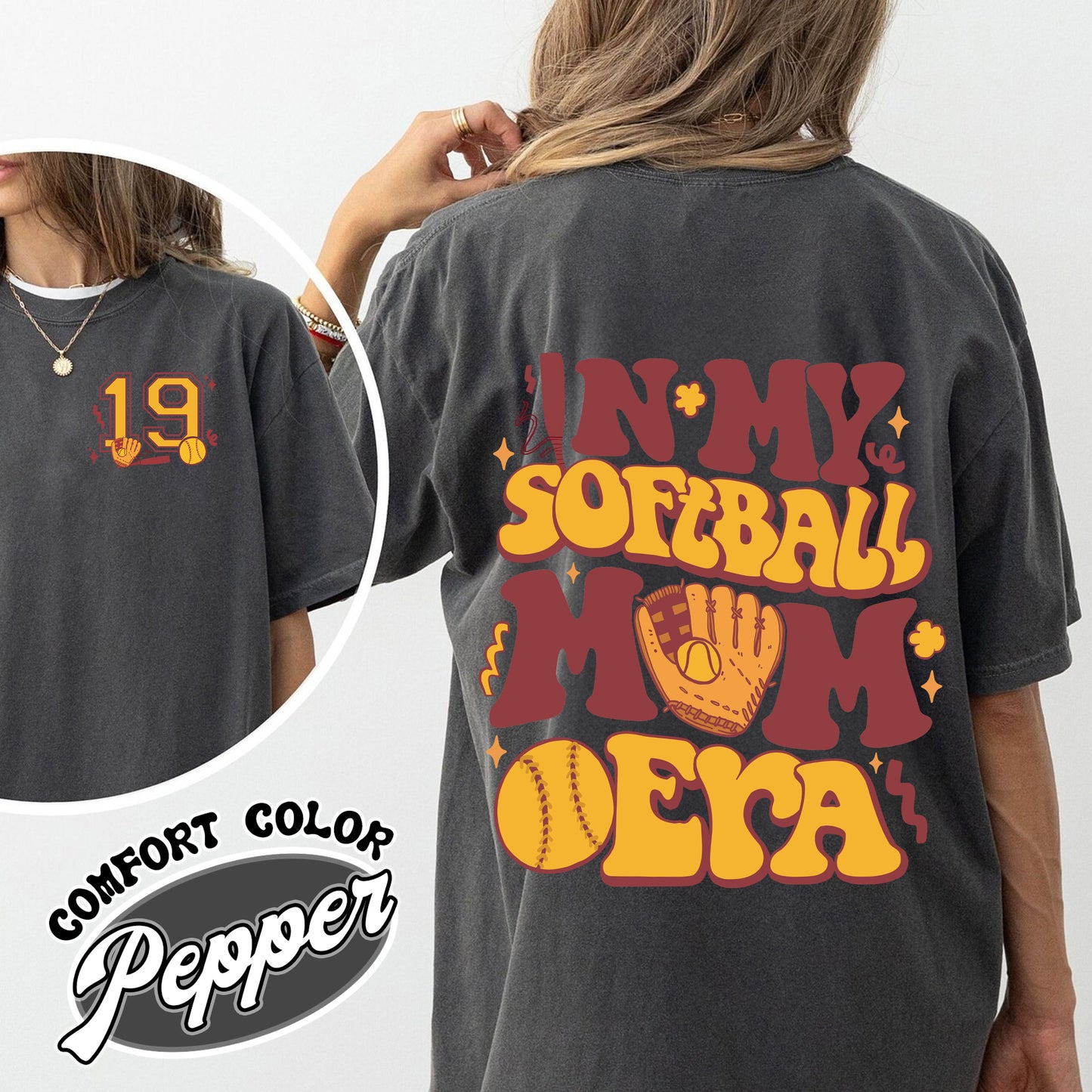 Soft Ball Mom Comfort Color Shirt, Softball Mom Era, Softball Mom Era, Somebodys Feral Softball Mom, In My Softball Mom Era, Custom Softball Mom