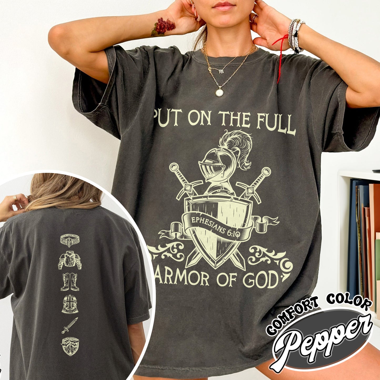 Put On the Full Armor of God Comfort Color Shirt, Armor of God Shirt, Armor of God Shirt, Christian Shirts, Christian Gift, Jesus Shirt