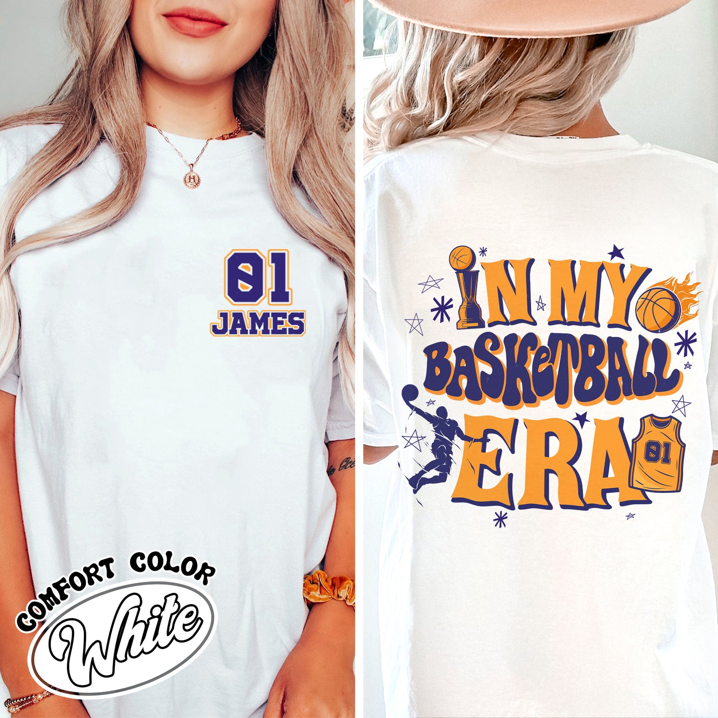 In My Basketball Mom Era Comfort Color Shirt, In My Basketball Mom Era Shirt, Custom In My Basketball Mom Era Shirt, In My Basketball Era, Basketball Shirt