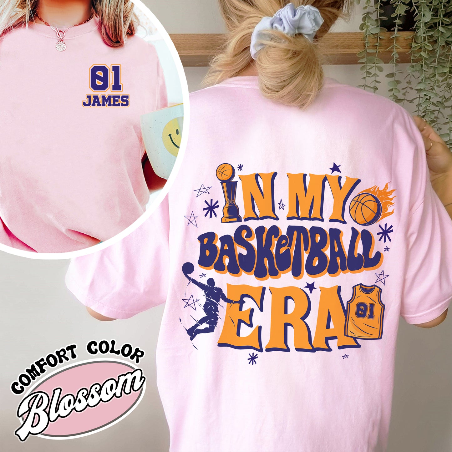 In My Basketball Mom Era Comfort Color Shirt, In My Basketball Mom Era Shirt, Custom In My Basketball Mom Era Shirt, In My Basketball Era, Basketball Shirt