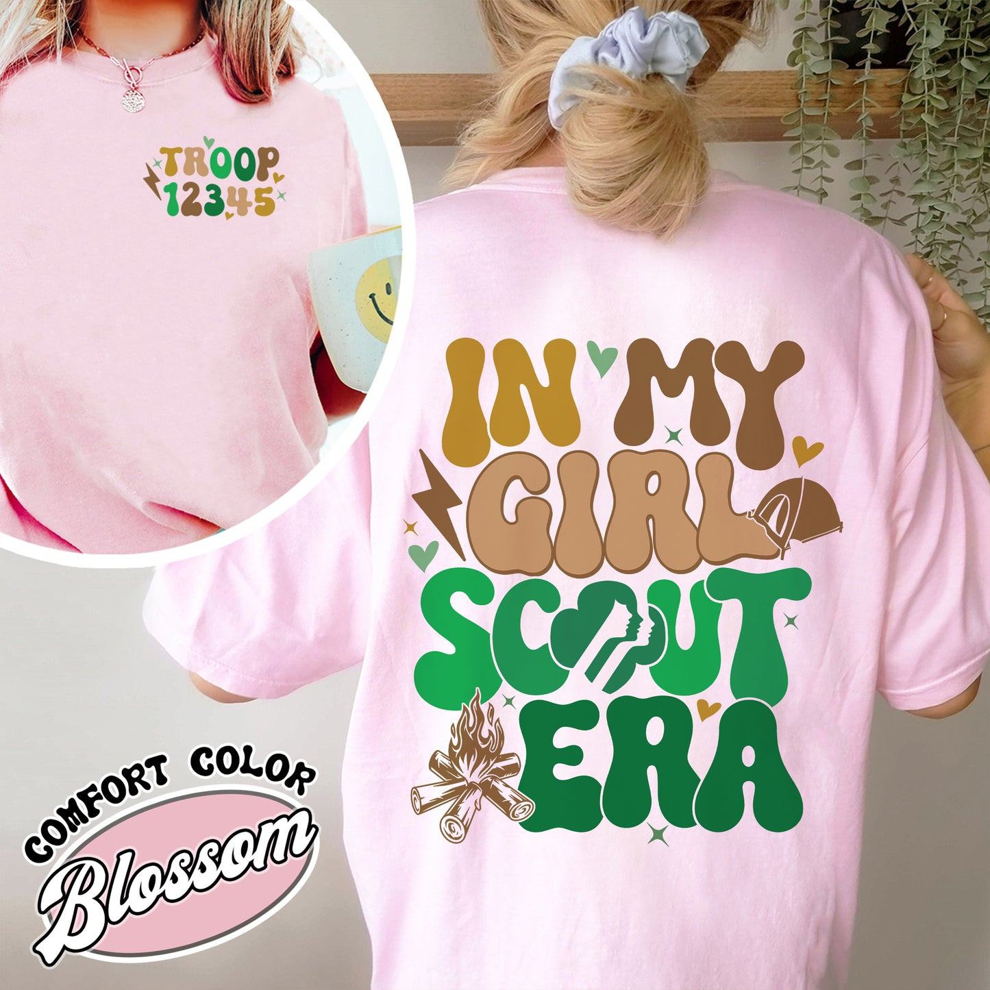 In My Girl Scout Era Comfort Color Shirt, In My Girl Scout Era, Custom Scout Shirt, Scout Girl Shirt, Scout Troop Number Shirt, Scout Troop Shirt