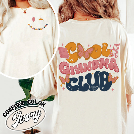 Cool Grandma Club Comfort Color Shirt, In My Cool Grandma Era, Cool Grandma Club Shirt, Cool Grandmas Club, Cool Gifts For Grandma