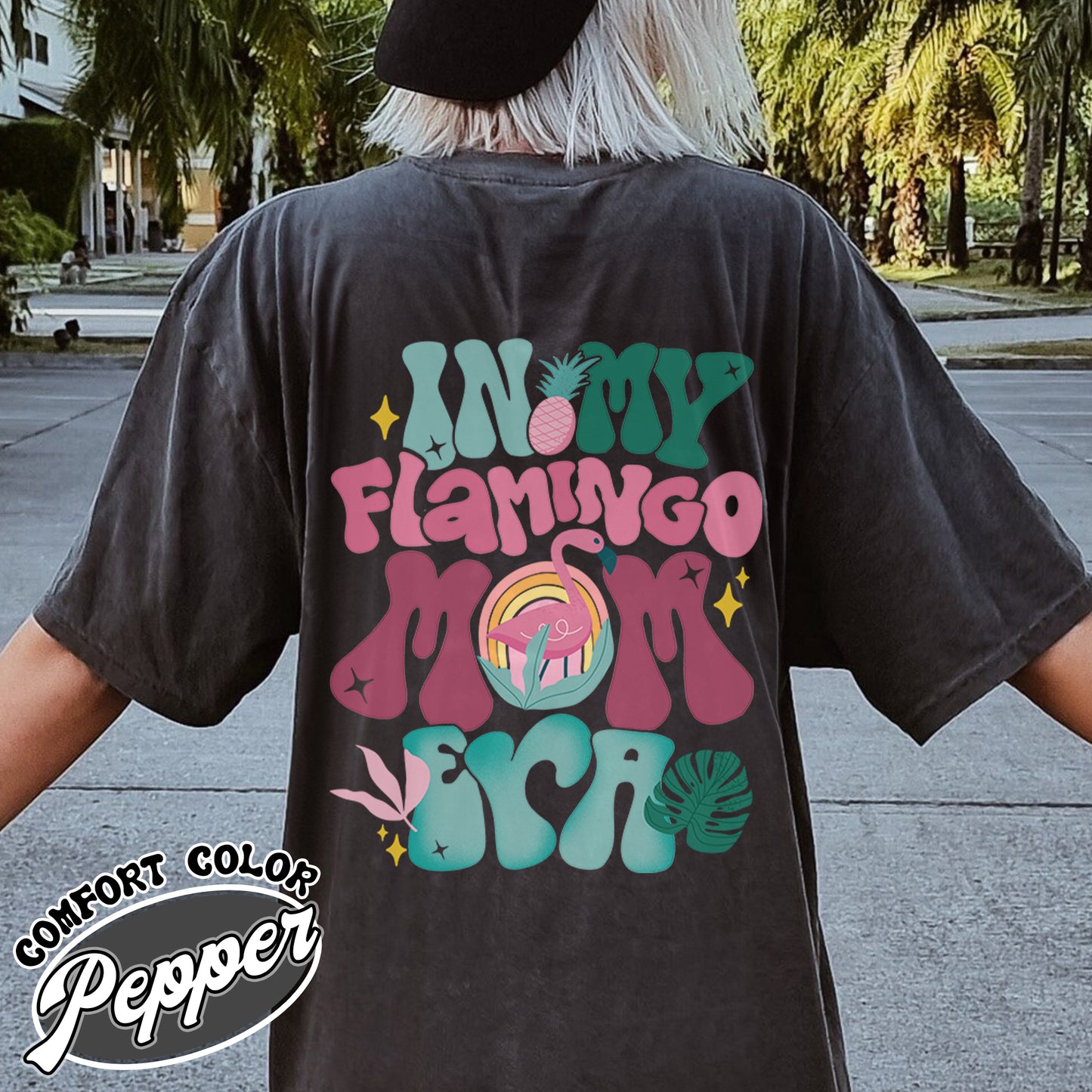 In My Flamingo Mom Era Comfort Color Shirt,Pink Flamingo Shirt, Gift for Mom, Flamingo Shirt, Mom Shirt,Pink Flamingo Shirt, Pink Flamingo T-Shirt