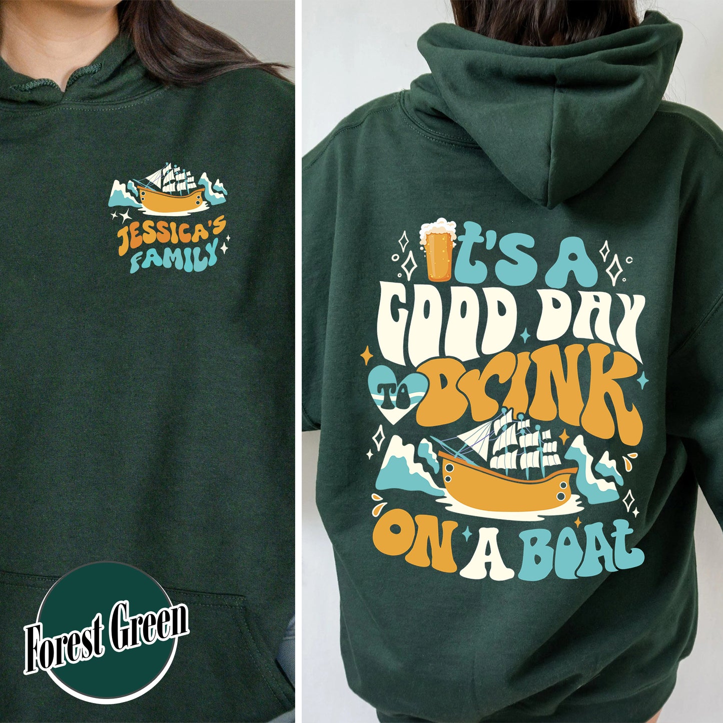 It Is Good Day To Drink on a Boat Hoodie, Its a Good Day To Drink on a Boat, Cruise Vacation Hoodie, Cruise Crew 2024 Vacation, Family Vacation