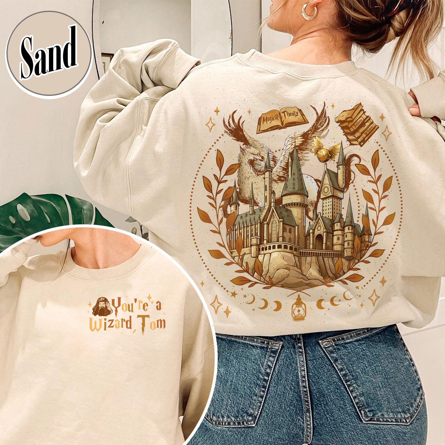 Bookish Sweatshirt,Wizard Castle Book Sweatshirt, Wizard Era, You’re a Wizard Sweatshirt, HP Sweatshirt