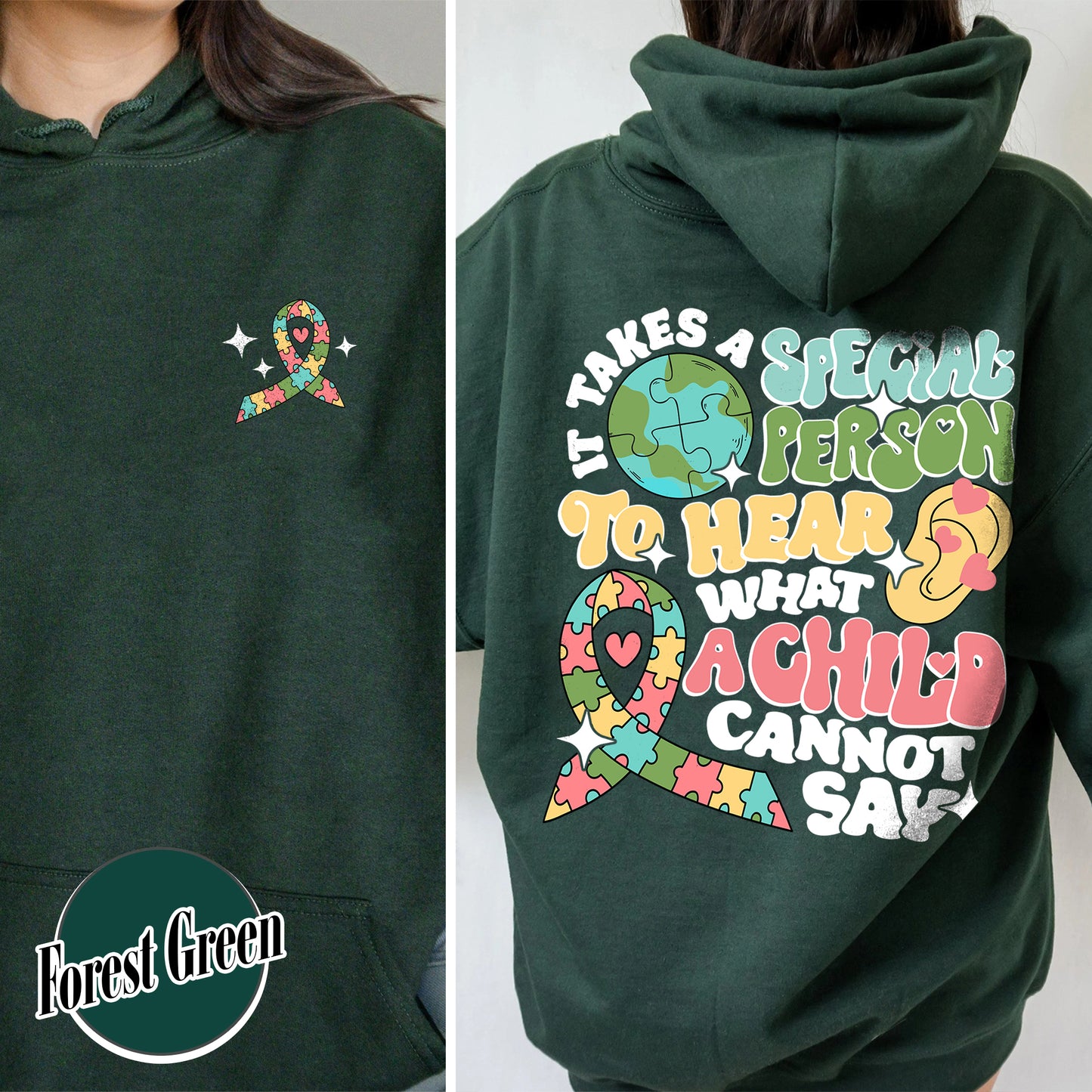 Special Ed Teacher Hoodie, Special Ed Teacher, It Takes a Special Person To Hear What a Child Cannot Say, Special Education Hoodie