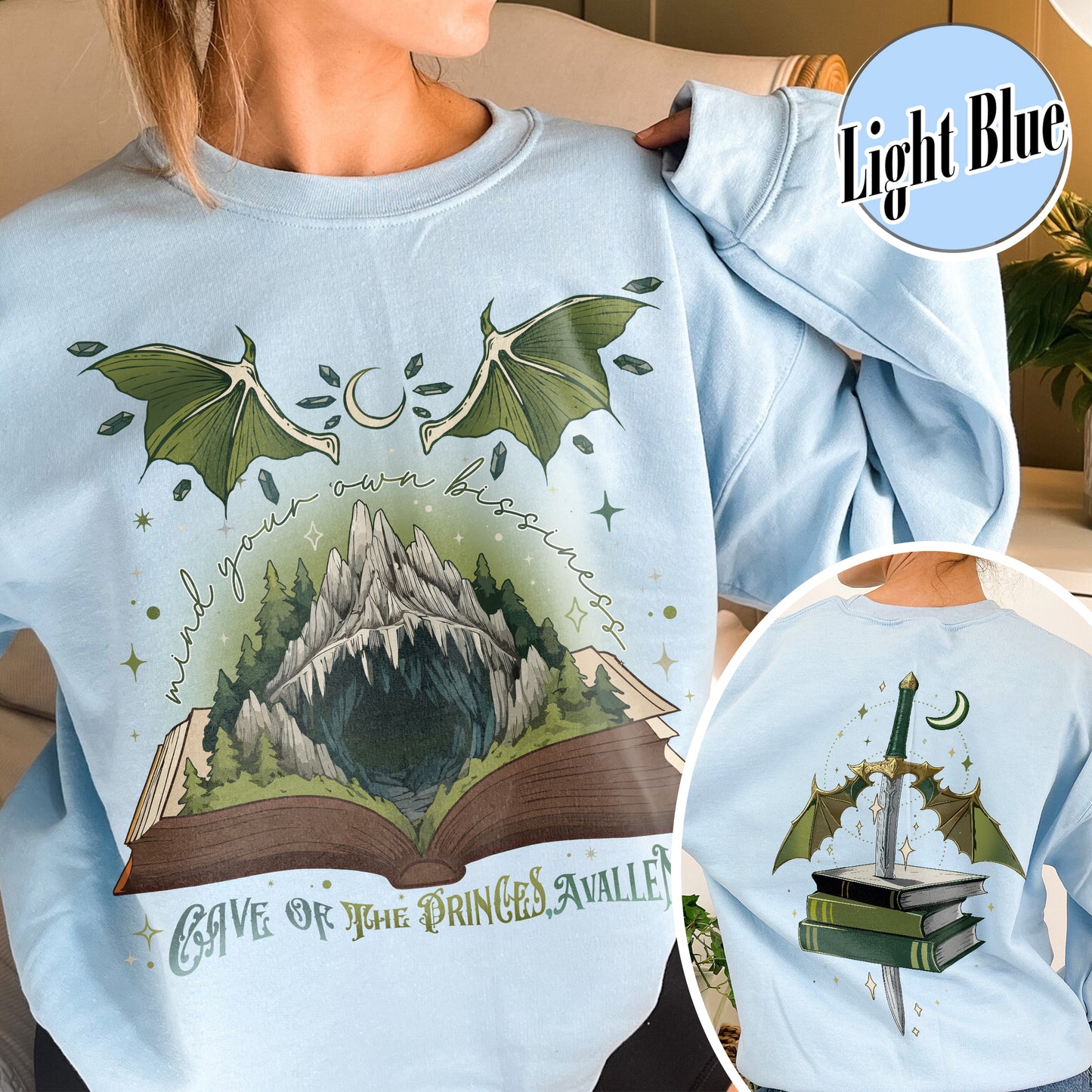 Bookish Sweatshirt,Team Caves Crescent City, House of Flame and Shadow Sweatshirt