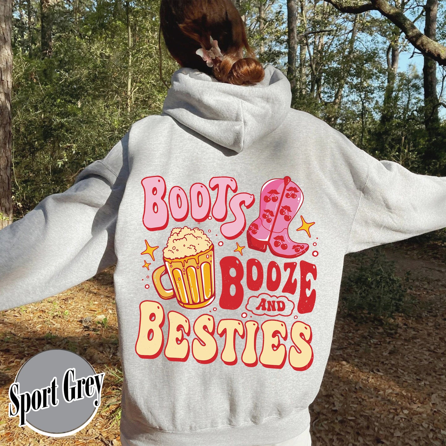 Boots Booze and Besties Hoodie, Boots Booze and Besties Nashville, Bachelorette Party, Bachelorette Hoodie