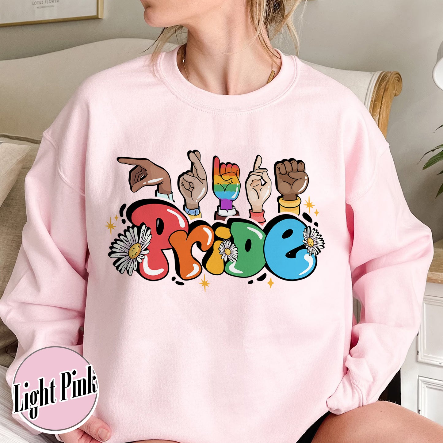 Sign Language Pride Sweatshirt, Pride 2024 Sweatshirt, LGBTQ Groovy Sweatshirt, Pride Shirt Bestseller, LGBT Be Kind Sweatshirt, Equality Sweatshirt, Pride Sweatshirt