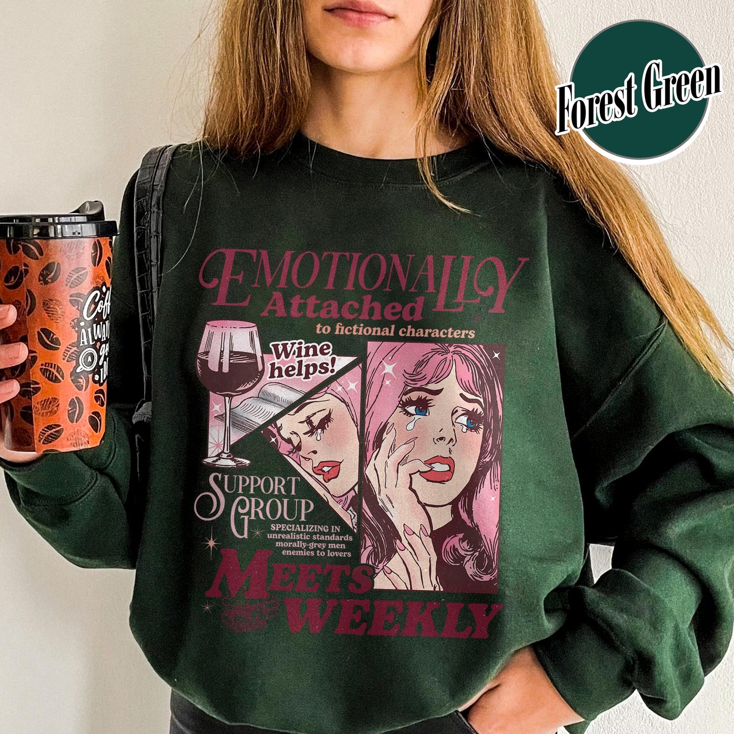 Bookish Sweatshirt, Emotionally Attached to Fictional Characters Sweatshirt, Romance Reader Sweatshirt