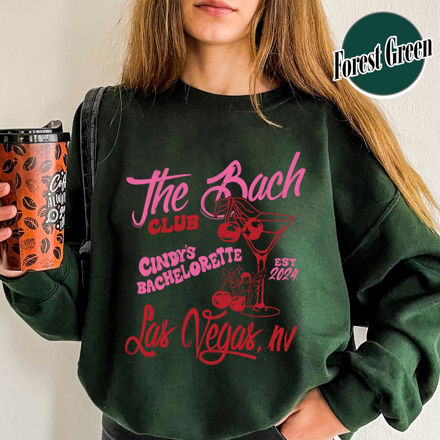 Cocktail Club Bachelorette Sweatshirt, Custom Location Bachelorette Cocktail, Cocktail Bachelorette, Cocktail Bachelorette Sweatshirt
