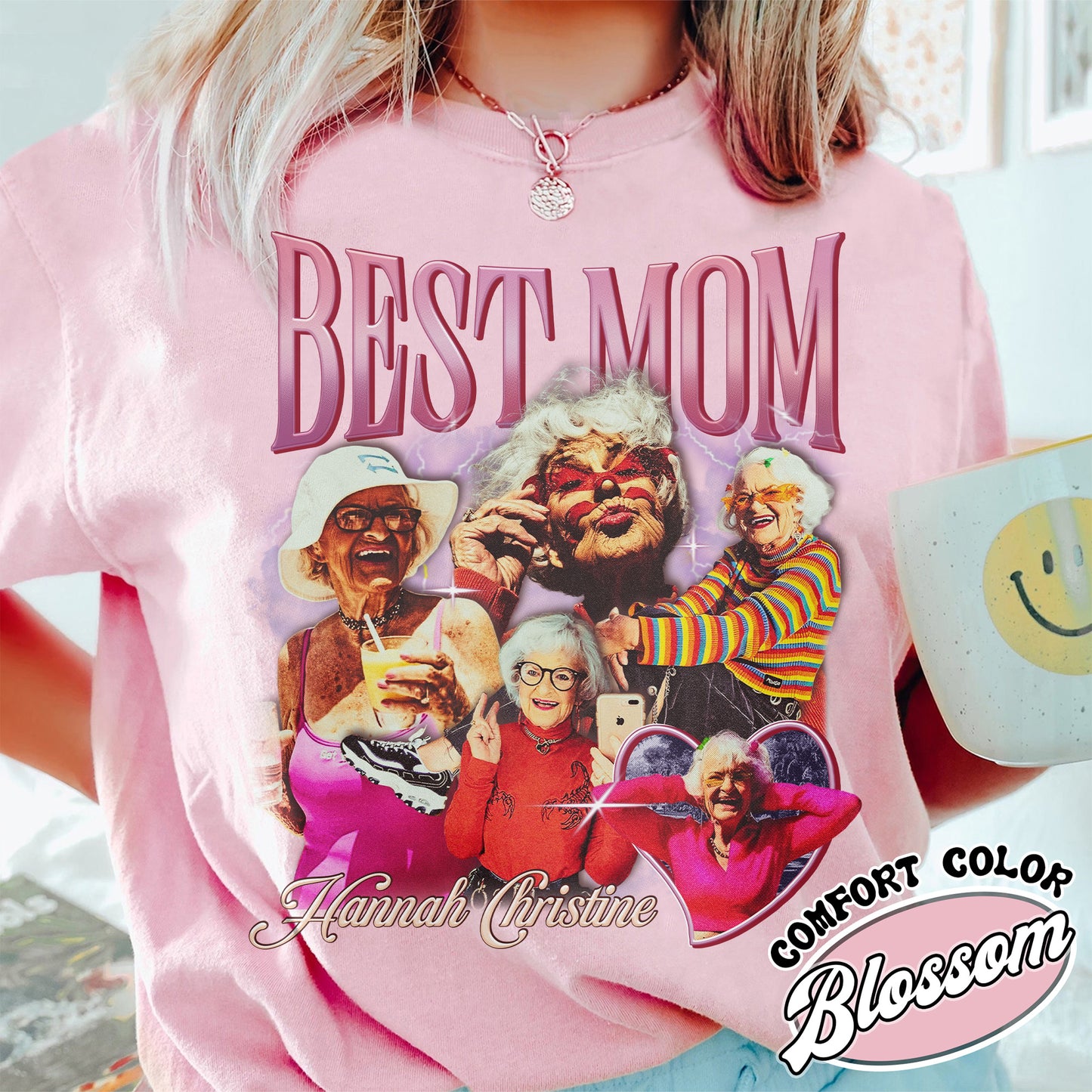 Mother’s Day Comfort Color Shirt, Custom Best Mom Shirt, Personalized Bootleg Best Mom Shirt