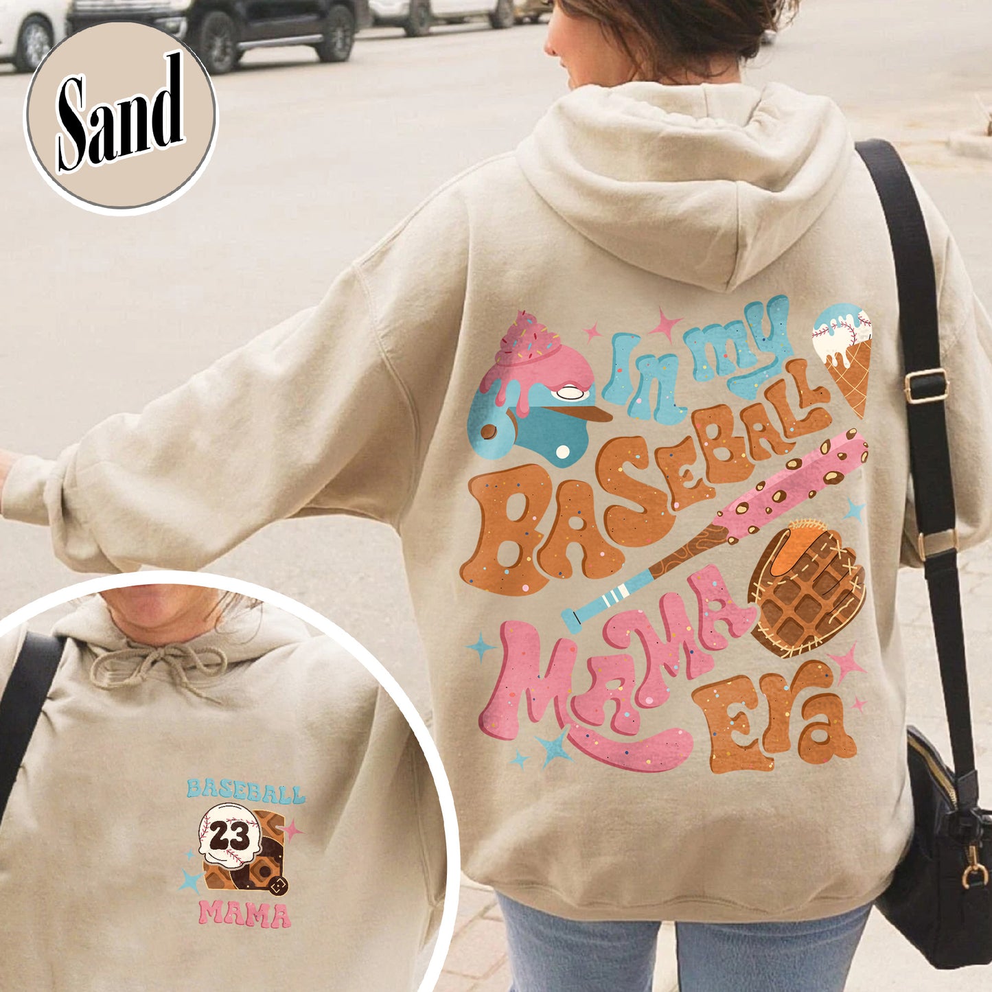 Mother’s Day Hoodie, Personalized Baseball Drip Mama Hoodie, Custom Baseball Hoodie, Baseball Hoodie