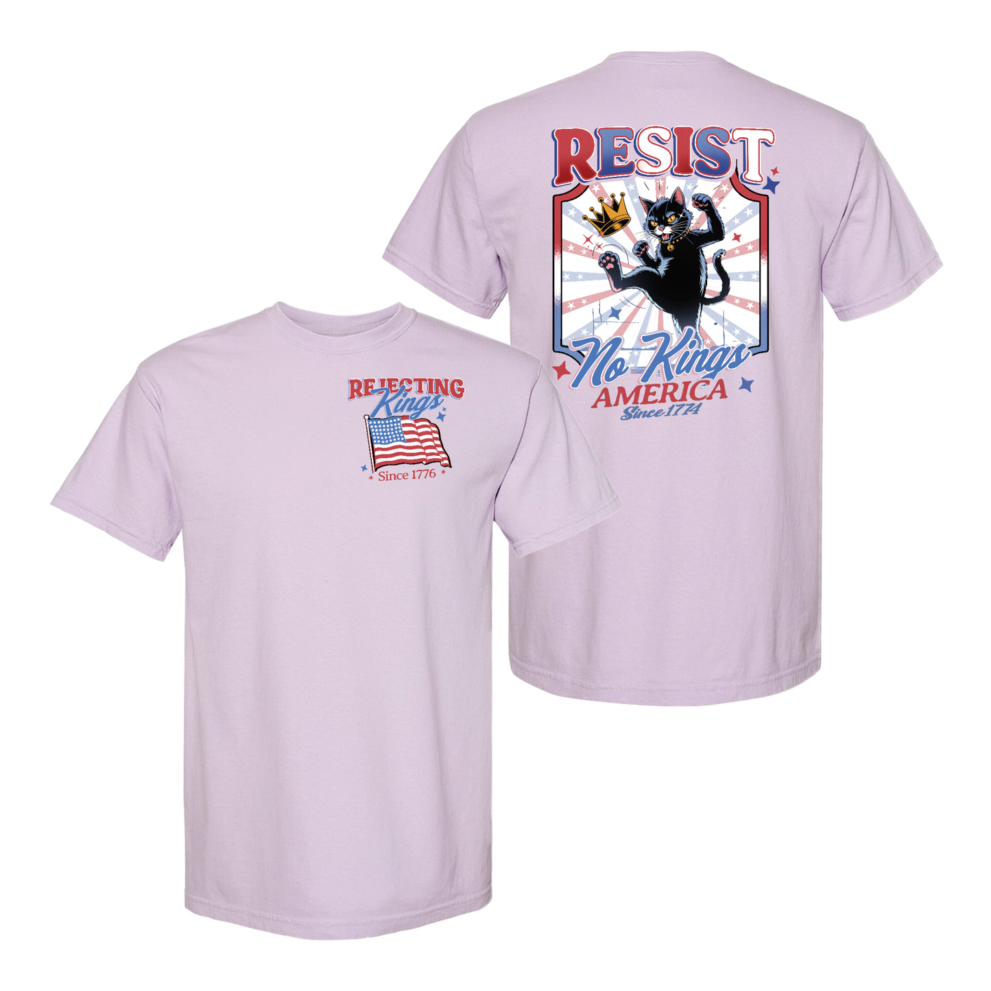 No Kings Comfort Colors Shirt,Rejecting Kings Since 1776 Protest Shirt, Resist Shirt, Anti Authoritarianism Shirt