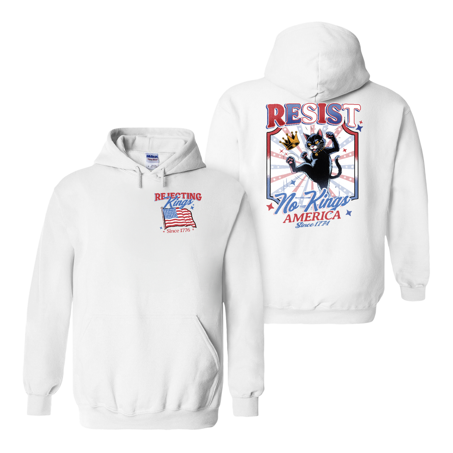 No Kings Hoodie,Rejecting Kings Since 1776 Protest Hoodie, Resist Hoodie, Anti Authoritarianism Hoodie