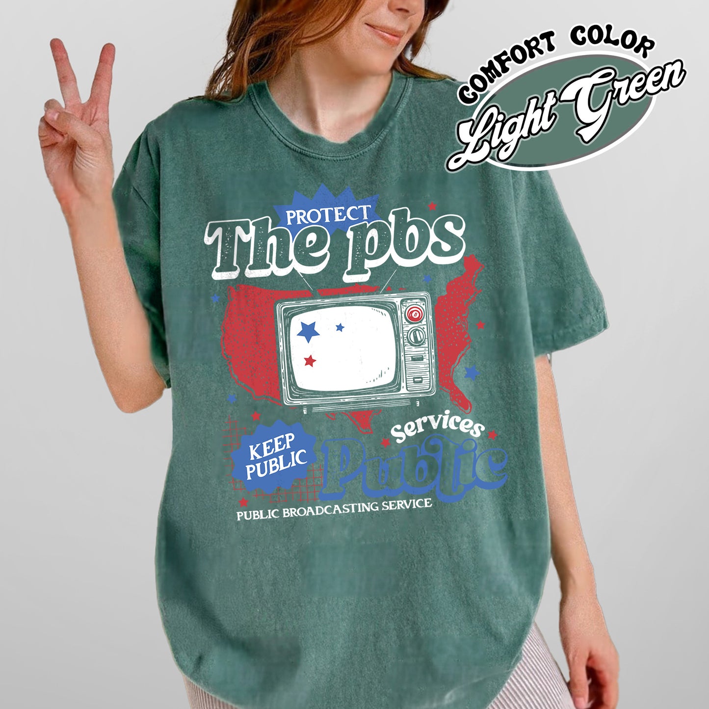 Political Protest Comfort Color Shirt, Protect Public Broadcasting Local TV Shirt, Support National Public Radio Shirt