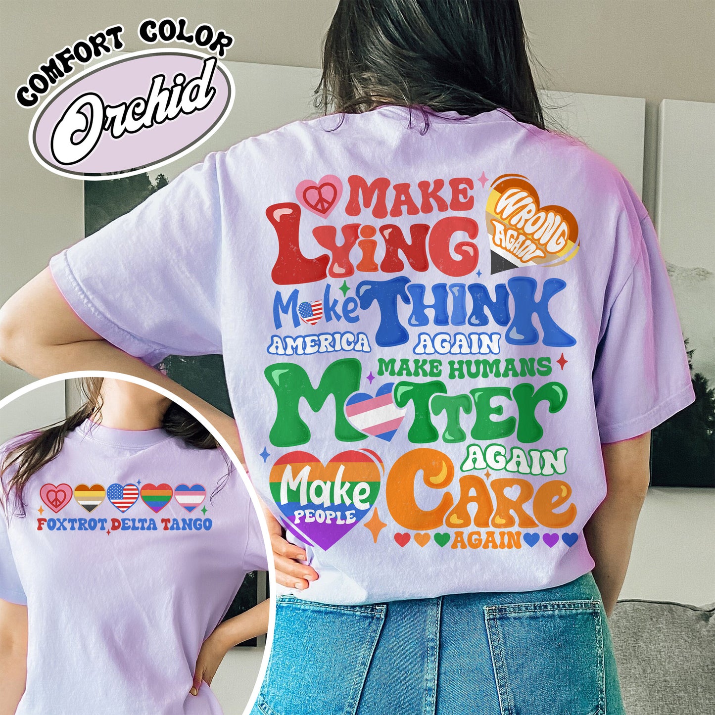 Pride Month Comfort Colors Shirt,Make Lying Wrong Again Shirt,Pride Month Shirt, Lesbian Flag Shirt, Gay Shirt, Anti-Lying
