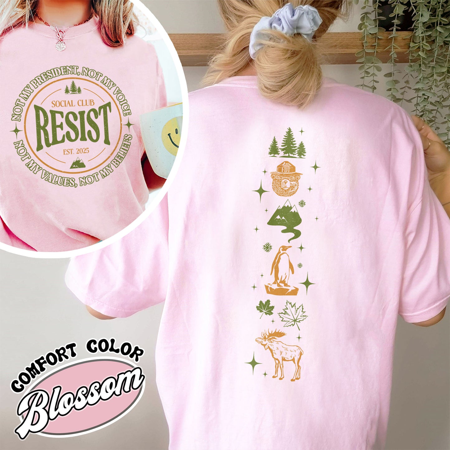 Resist Social Club Shirt, Penguins Smokey Bear Canada Shirt, Stay Salty Resistance Shirt