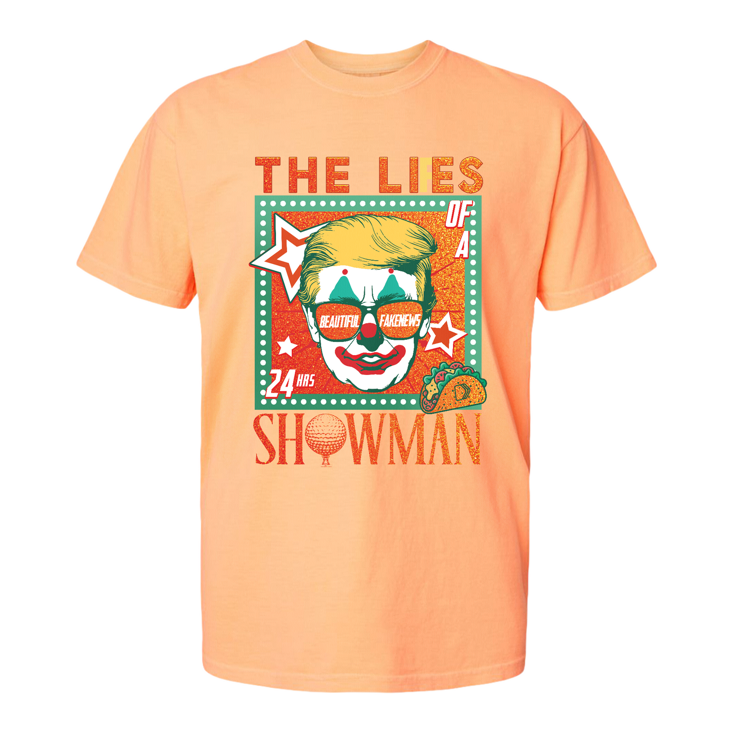 The Lies of a ShowMan Tee, Funny Political Satire Shirt, Humor Parody Graphic Shirt