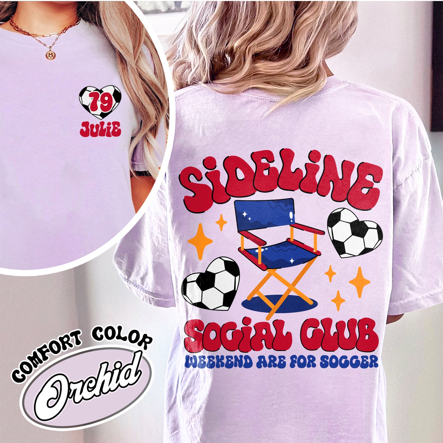 Soccer Custom Comfort Color Shirt,in My Soccer Mom Shirt, Sideline Social Club Shirt, Soccer Mom Sweatshirt