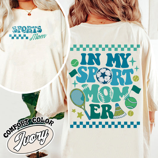 Sport Mom Era Comfort Color Shirt, In My Sports Mom Era T-Shirt, In My Sports Mom Era Shirt, Mama Shirt Trendy, Mom Of Both Softball And Baseball Shirt