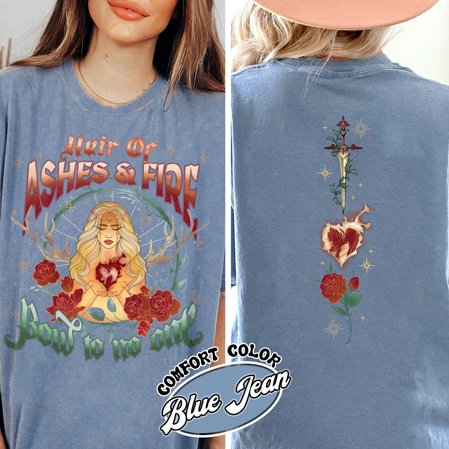 Bookish Comfort Colors Shirt,Aelin Galathynius Shirts,Fireheart Shirt, TOG Merch Fireheart