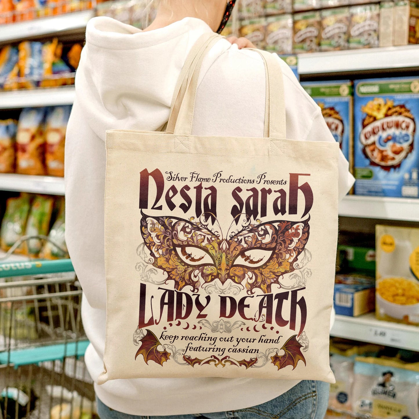 Sarah J Maas Merch Nesta Bag, Acotar Book Series, Velaris Acotar Bag, Lady Death Bag, Nesta Archeron Lady Death Bag, Lady Death ACOSF