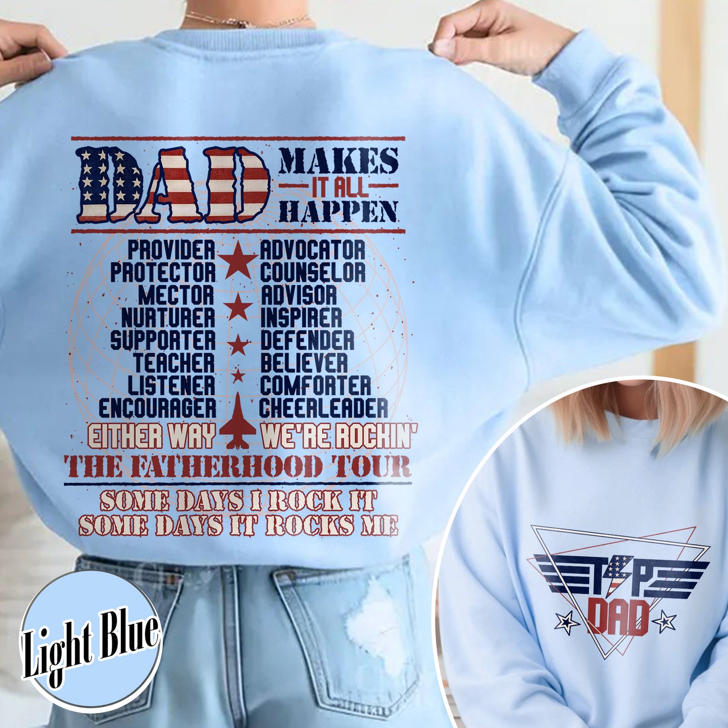 Top Dad Sweatshirt, Father's Day Sweatshirt, Funny Father Sweatshirt, New Dad Sweatshirt, Best Dad, Number One Dad Sweatshirt, Custom Top Dad Sweatshirt