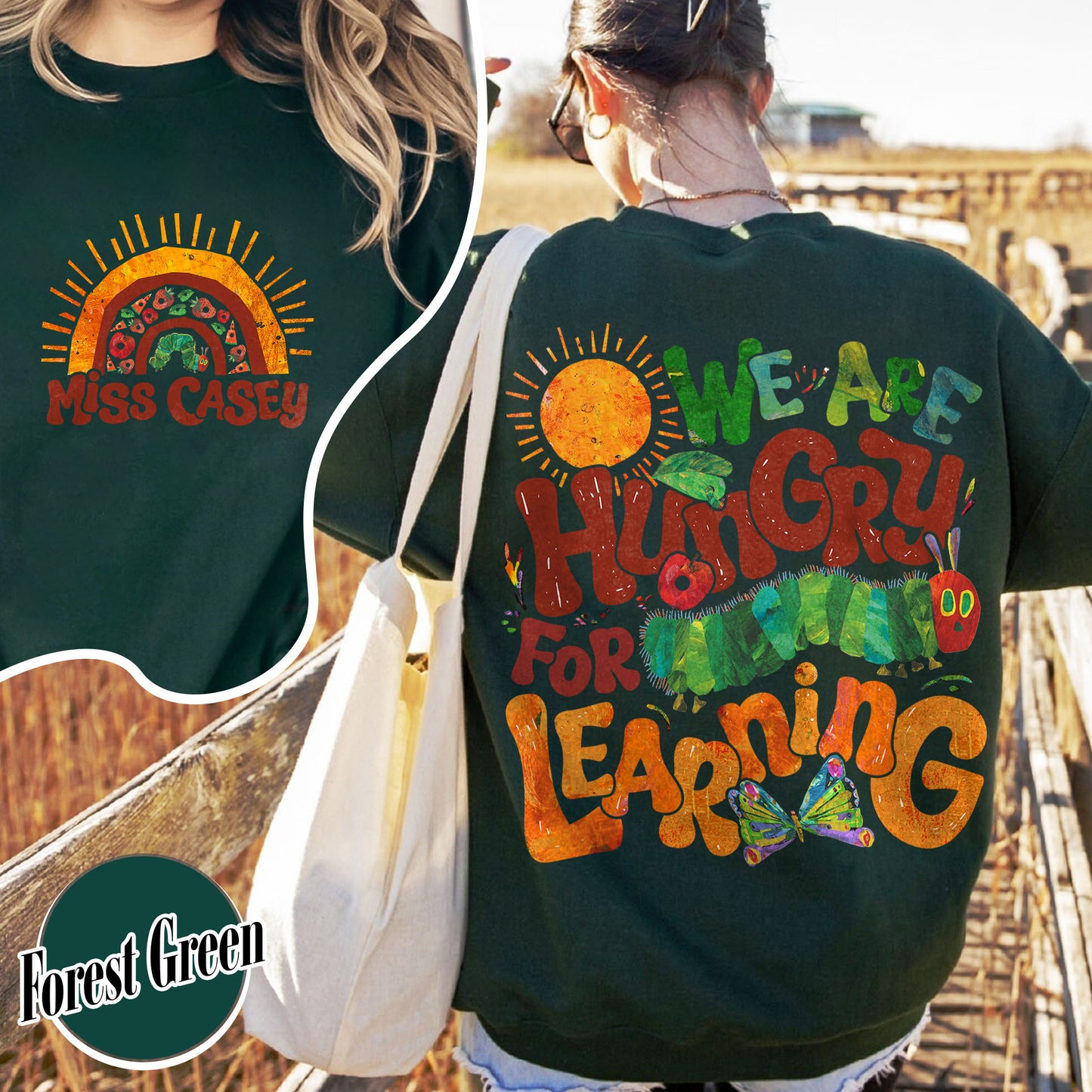 Back to School Sweatshirt, We Are Hungry for Knowledge Sweatshirt, 1st Day of School Sweatshirt