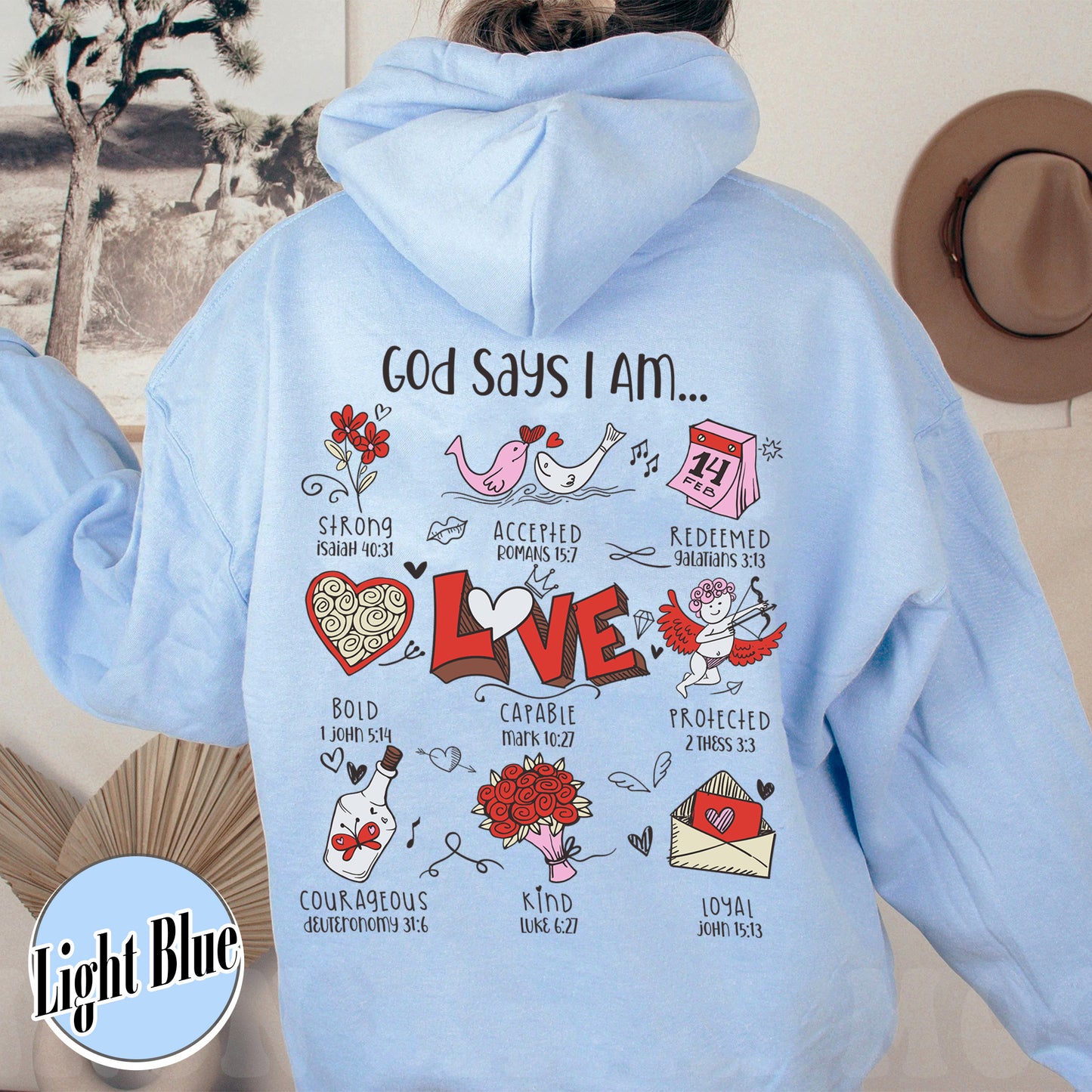 Bible Verse Hoodie, Christian Valentines Day, Christian Valentine Hoodie, Aesthetic Christian Hoodie, Bible Verse Hoodie