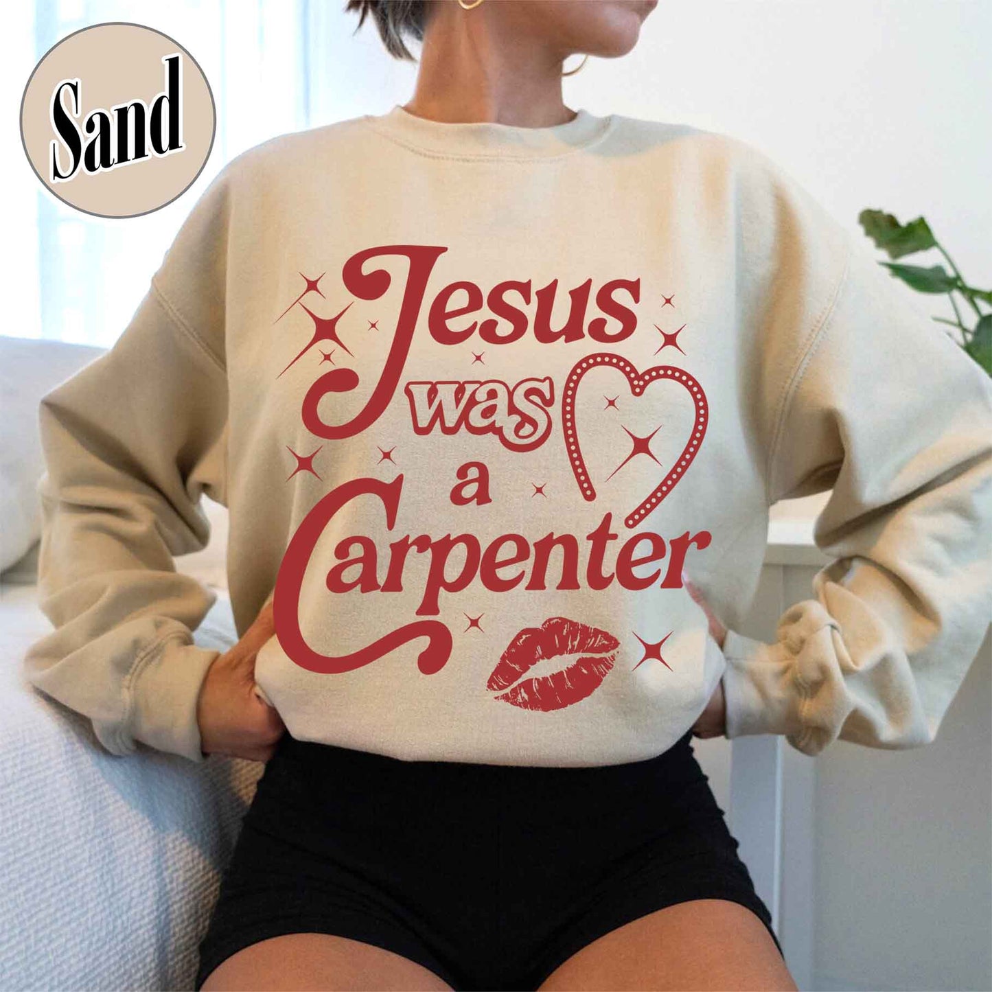Jesus Was A Carpenter Sweatshirt, Festival Sweatshirt, Vintage Inspired Sweatshirt, Concert Sweatshirt, Soft Girl Aesthetic, Music Lover Gift