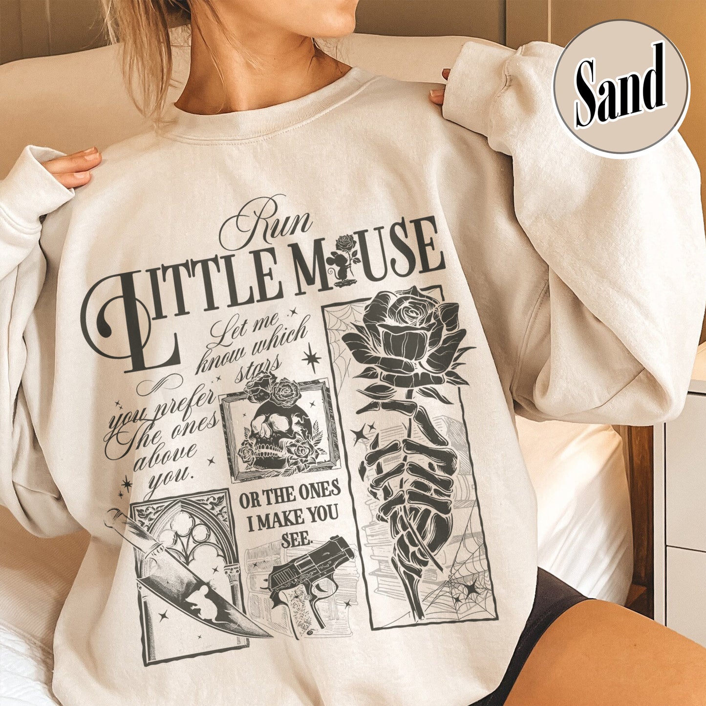 Run Little Mouse Sweatshirt, Run Little Mouse, Zade Book Dark Romance Merch, Smut Reader Gift, Smut Reader, Book Lover Gift, Dark Romance Book Sweatshirt