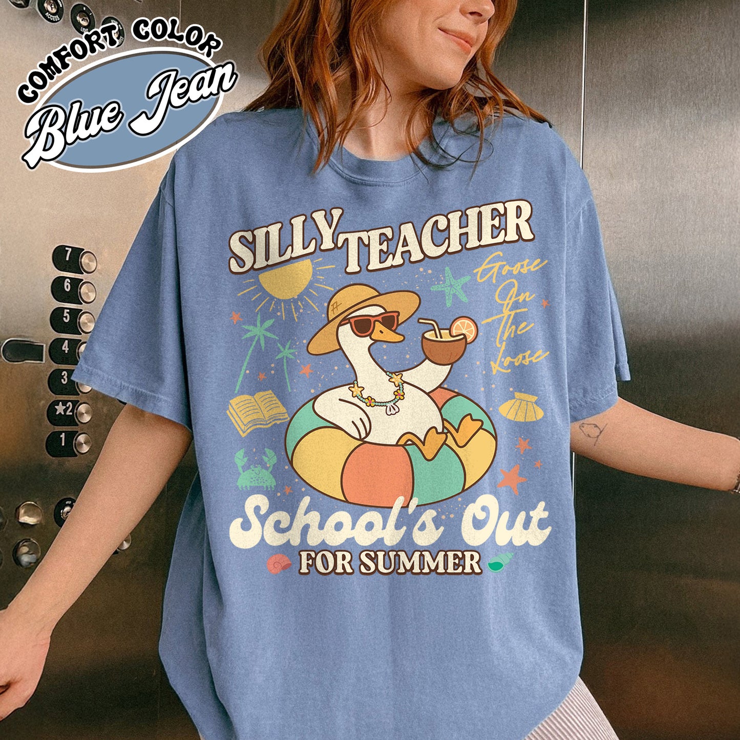 Schools out Comfort Color Shirt, Last Day of School Shirt, Schools Out for Summer Silly Goose Teacher Shirt