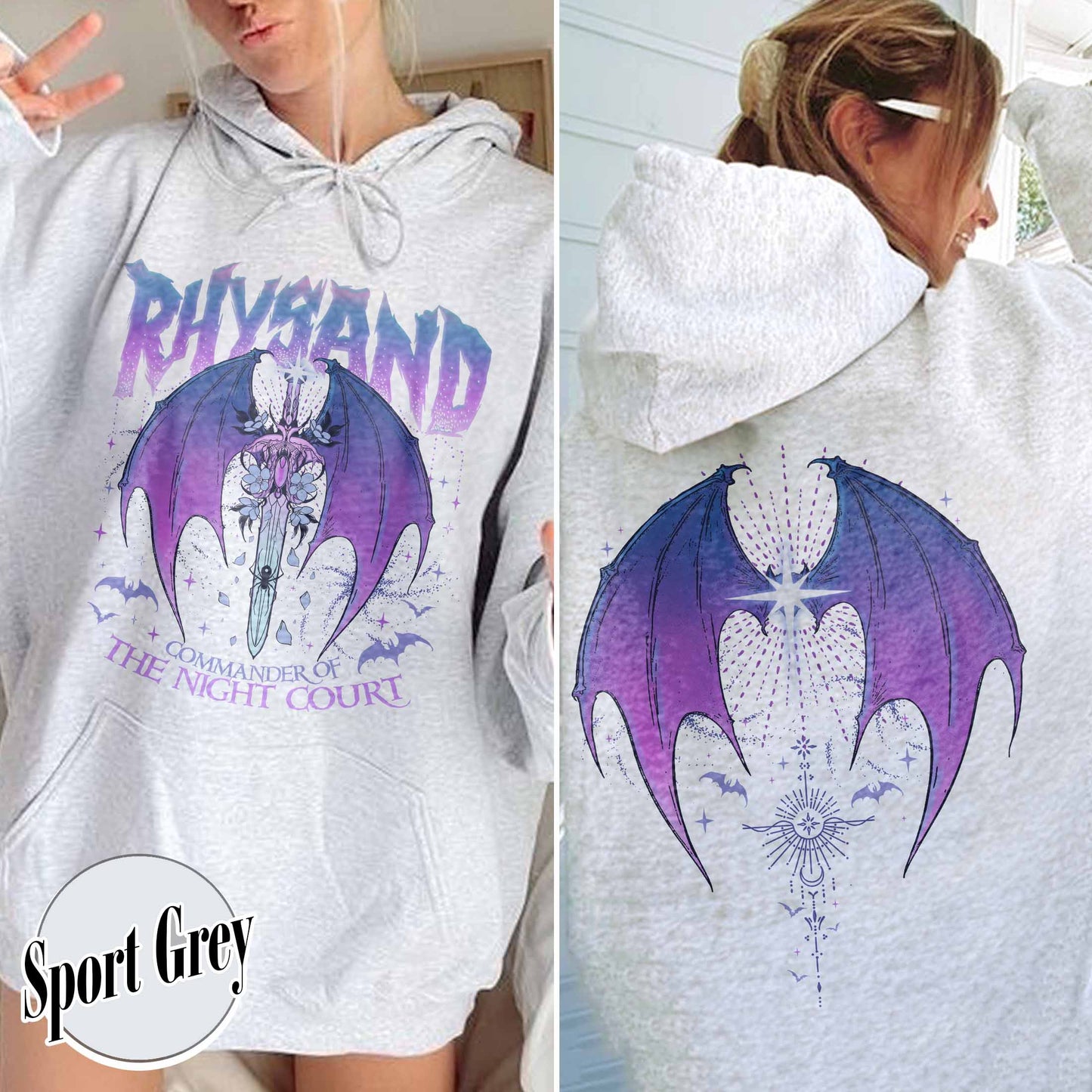 Rhysand Hoodie, Velaris City Of Starlight Acotar Hoodie, The Night Court Hoodie, Court Of Dreams, Rhysand, Booklover Hoodie, Acotar Hoodie Rhysand