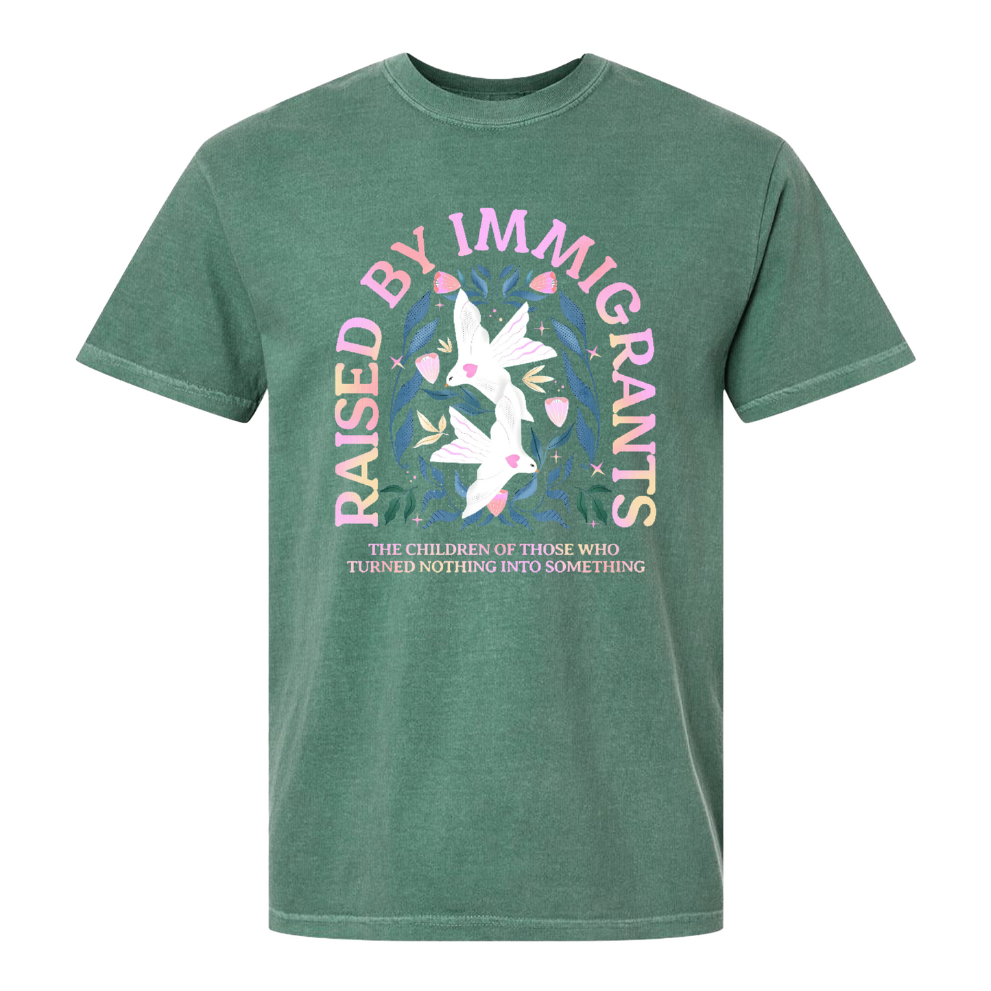 Support Immigrants Comfort Color Shirt, Raised by Immigrants Shirt, Immigrants Make America Great Shirt