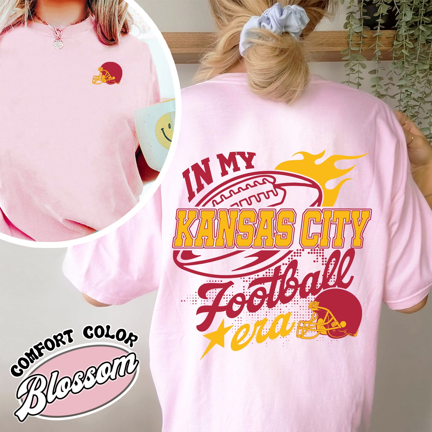 Kansas City Fan Comfort Color Shirt, Kansas City Shirt, Cheifs Shirt, in My Kansas Football Era Shirt, Kansas City Football Helmet