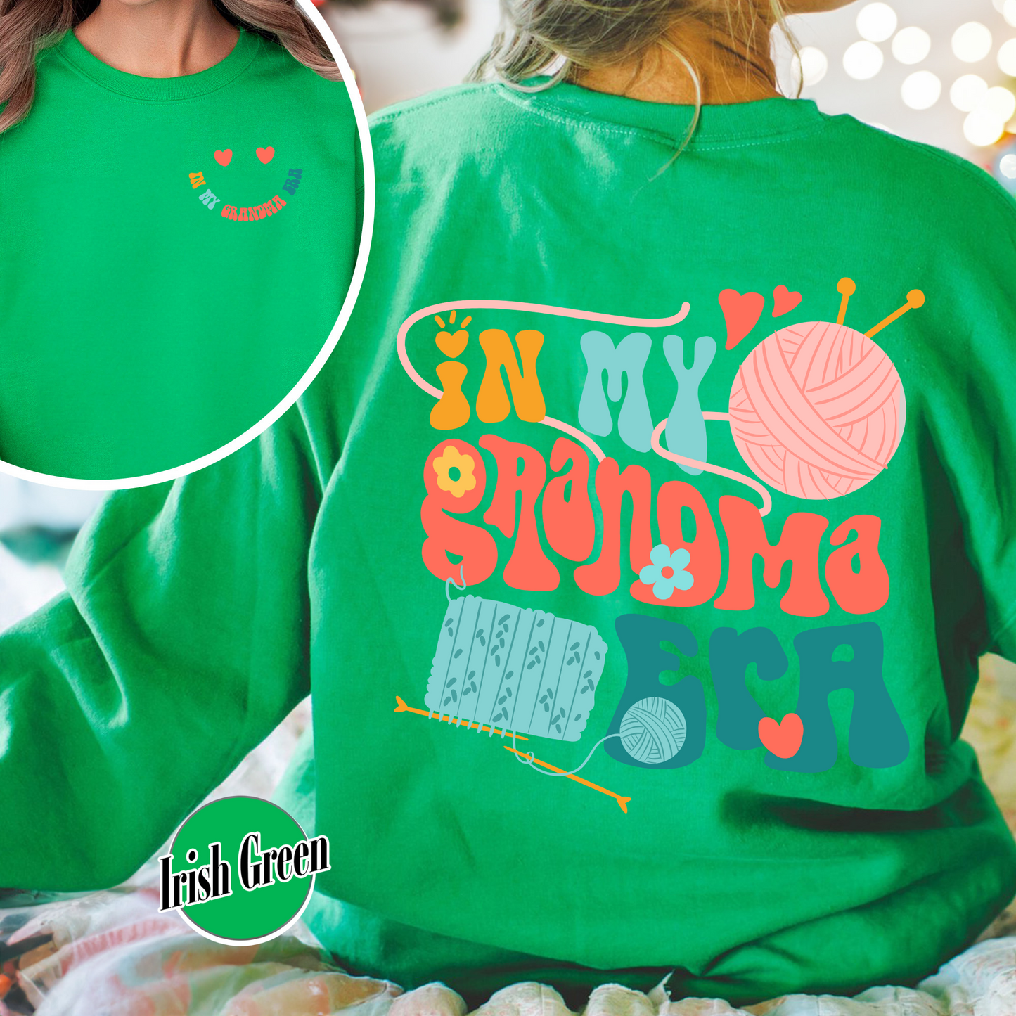 In My Grandma Era Sweatshirt, In My Mimi Era Sweatshirt, Sweatshirt For Grandma, Winter Pregnancy Announcement Sweatshirt