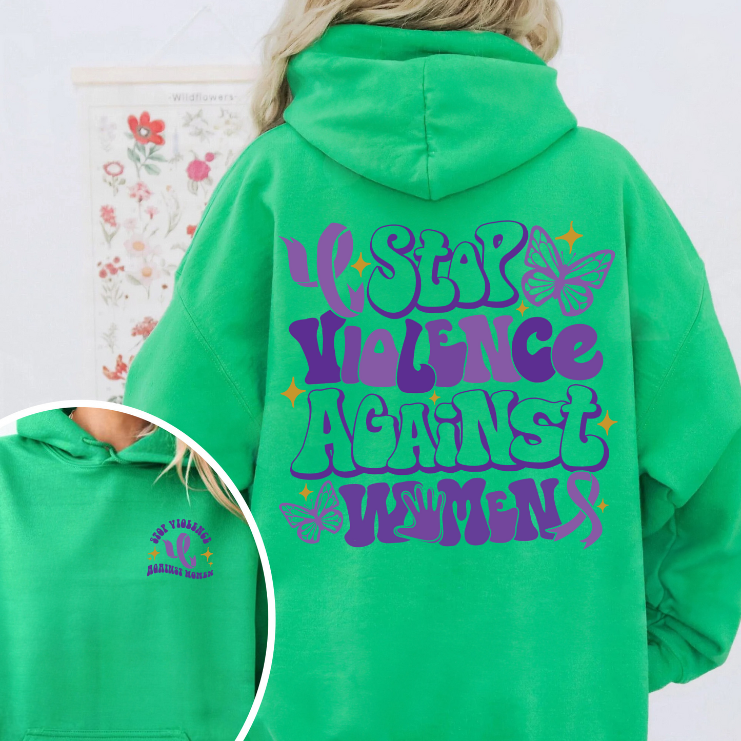 Purple Ribbon Hoodie, Purple Ribbon Awareness Hoodie, Purple Ribbon Gift, Domestic Violence Awareness Hoodie, Stop Domestic Violence