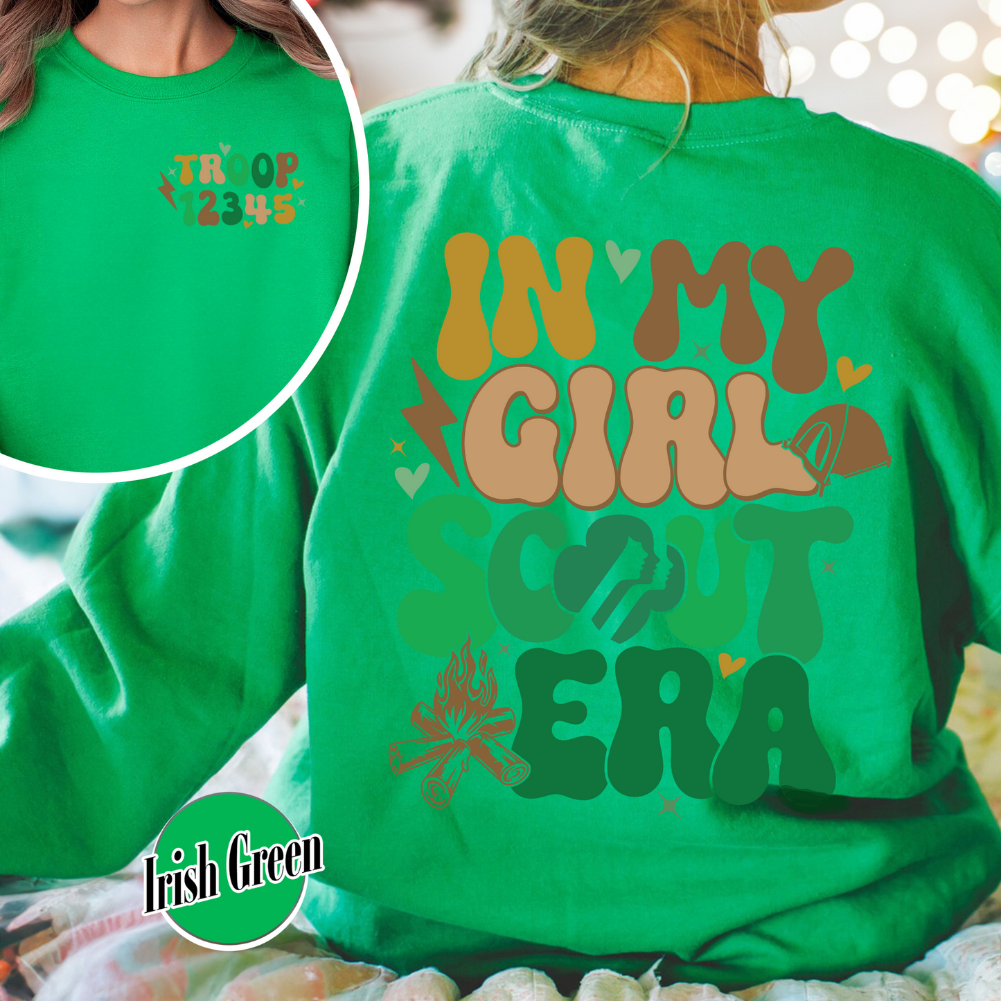 In My Girl Scout Era Sweatshirt, Custom Scout Sweatshirt, Scout Girl Sweatshirt, Scout Troop Number Sweatshirt, Scout Troop Sweatshirt