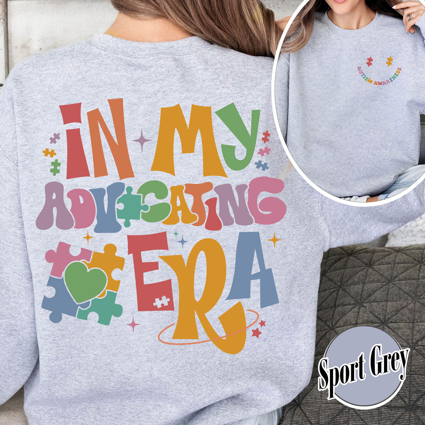 Autism Awareness Sweatshirt, Autism Sweatshirts for Group, Autism Family, in My Advocating Era Sweater, Sped Teacher, Special Education Squad
