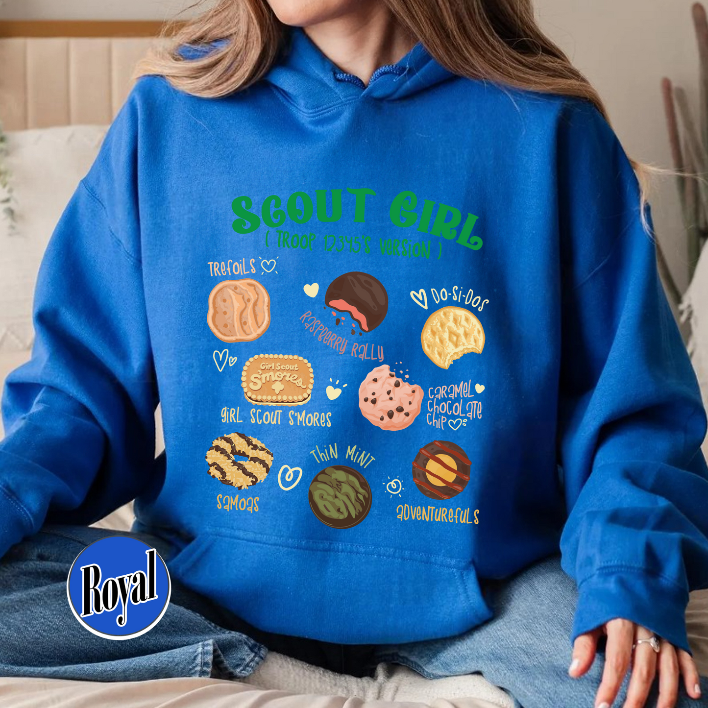 Scout Girl Hoodie, Scout Troop Hoodie, Custom Scout Troop Hoodie, Personalized Scout Hoodie, Girl Scout Cookie Hoodie, Cookie Mom Girl Scout