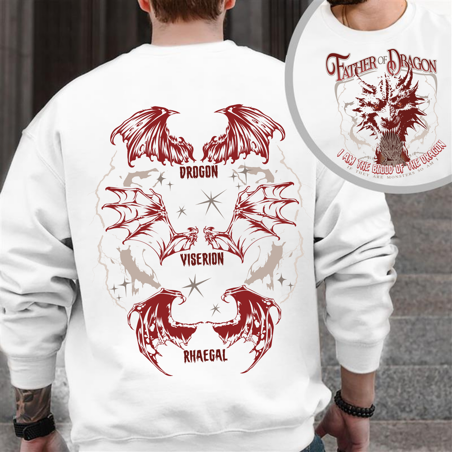 Father of the Dragon SweatShirt, Mother of Dragons SweatShirt, Mother of Dragon Year of the Dragon, Father of Dragons SweatShirt, GOT SweatShirt