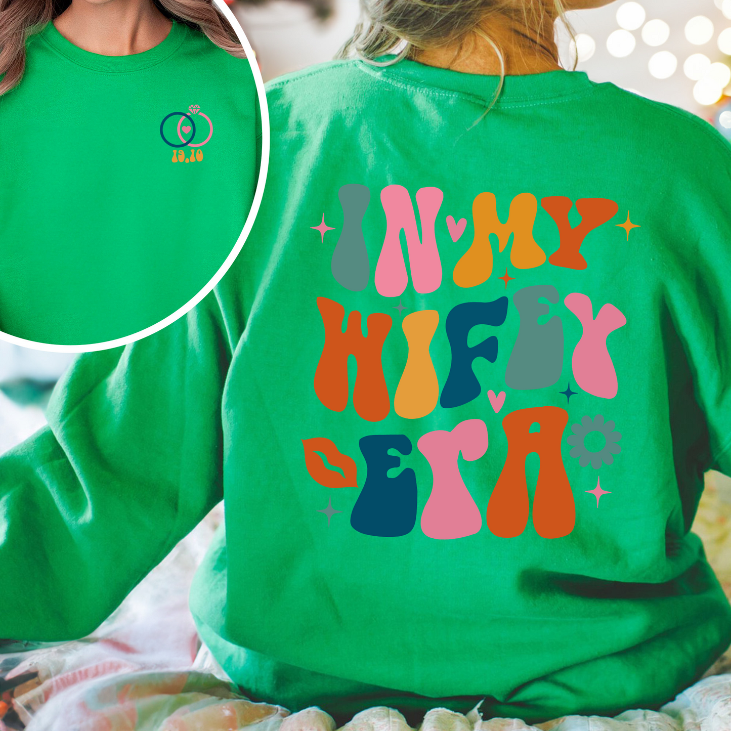 Wifey and Hubby Sweatshirt, in My Wifey Era, in My Hubby Era, Wifey Hubby Sweatshirt Est, Hubby and Wifey Matching Sweatshirts, Wifey Hubby Set