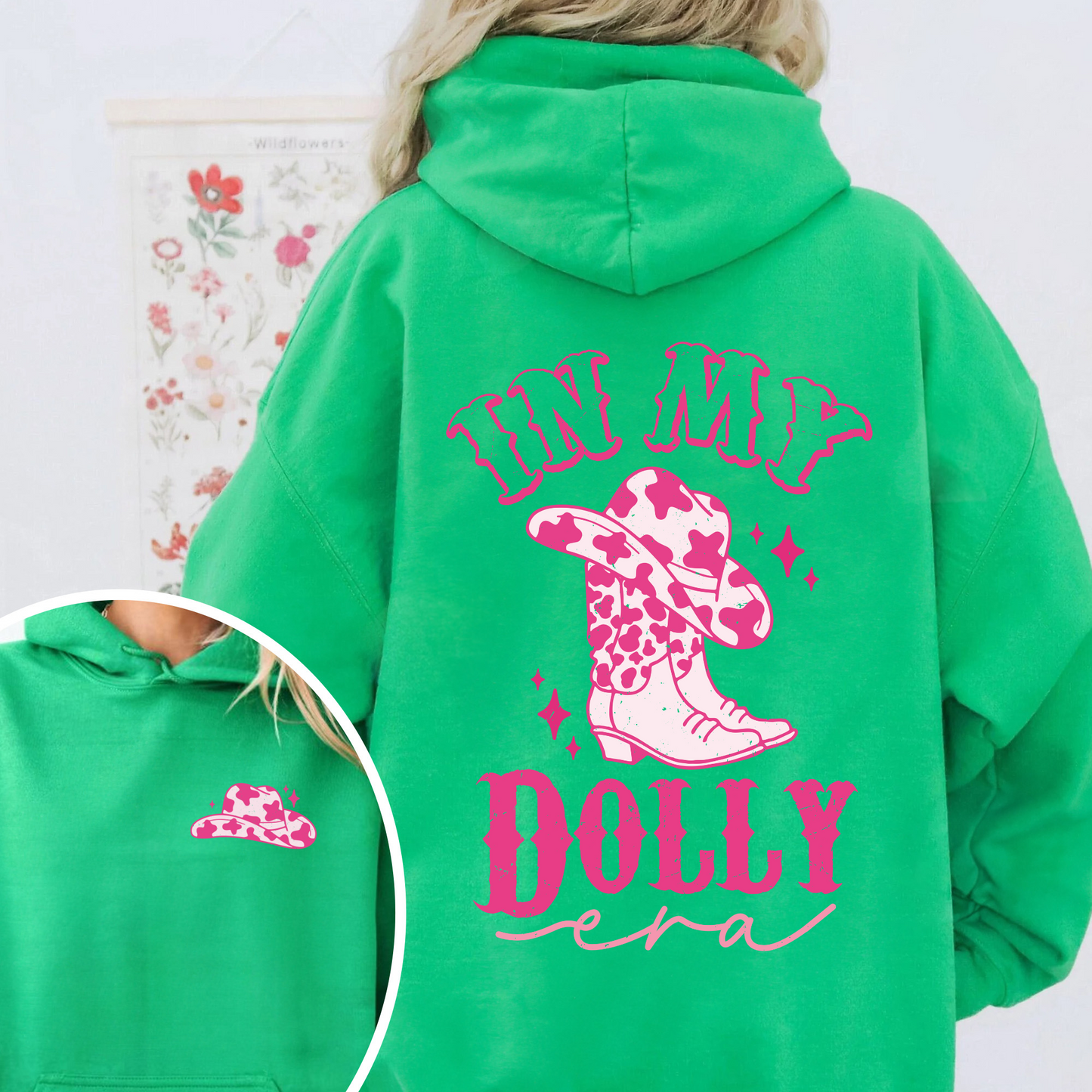 In My Dolly Era Hoodie, Dolly Shirt, Dolly Cowboys Hoodie, DollyHoodie for Girls, Dolly Hoodie in Pink, Graphic Tees Dolly, Holiday Gift