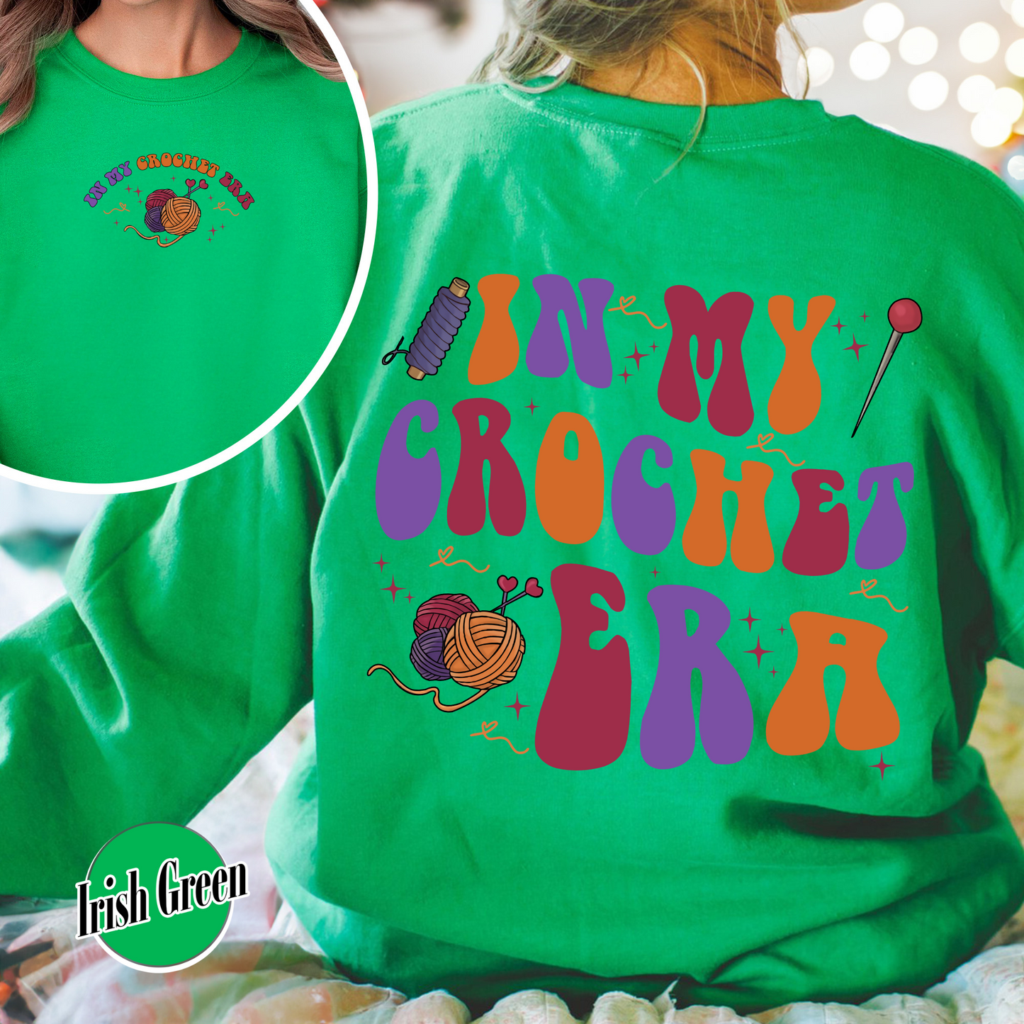 In My Crochet Era Sweatshirt, Crochet Christmas Humor, Christmas Sweatshirt, Crochet Lover Sweatshirt