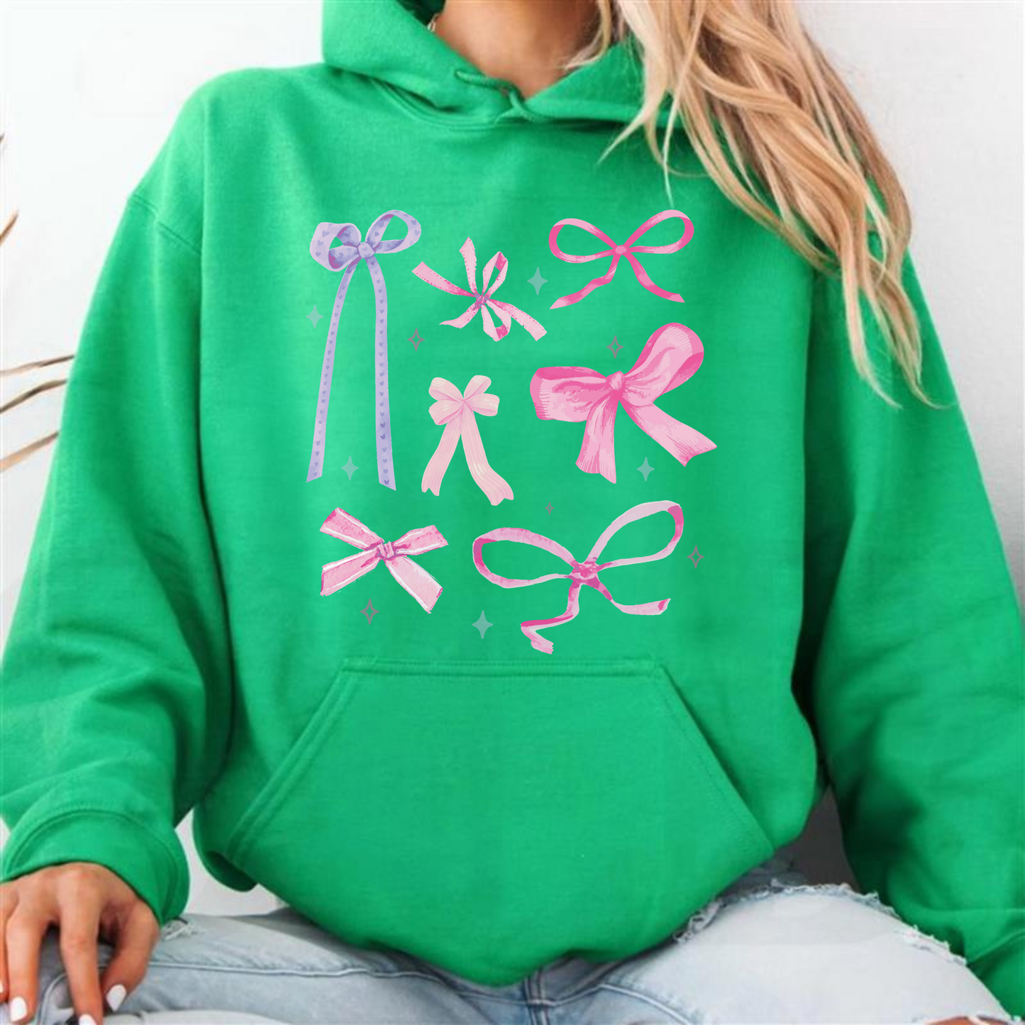 Coquette Pink Bow Hoodie, Trendy Pink Bow Clothing, Pink Bow, Pink Bow Hoodie, Coquette Hoodie, Aesthetic Pink Bow