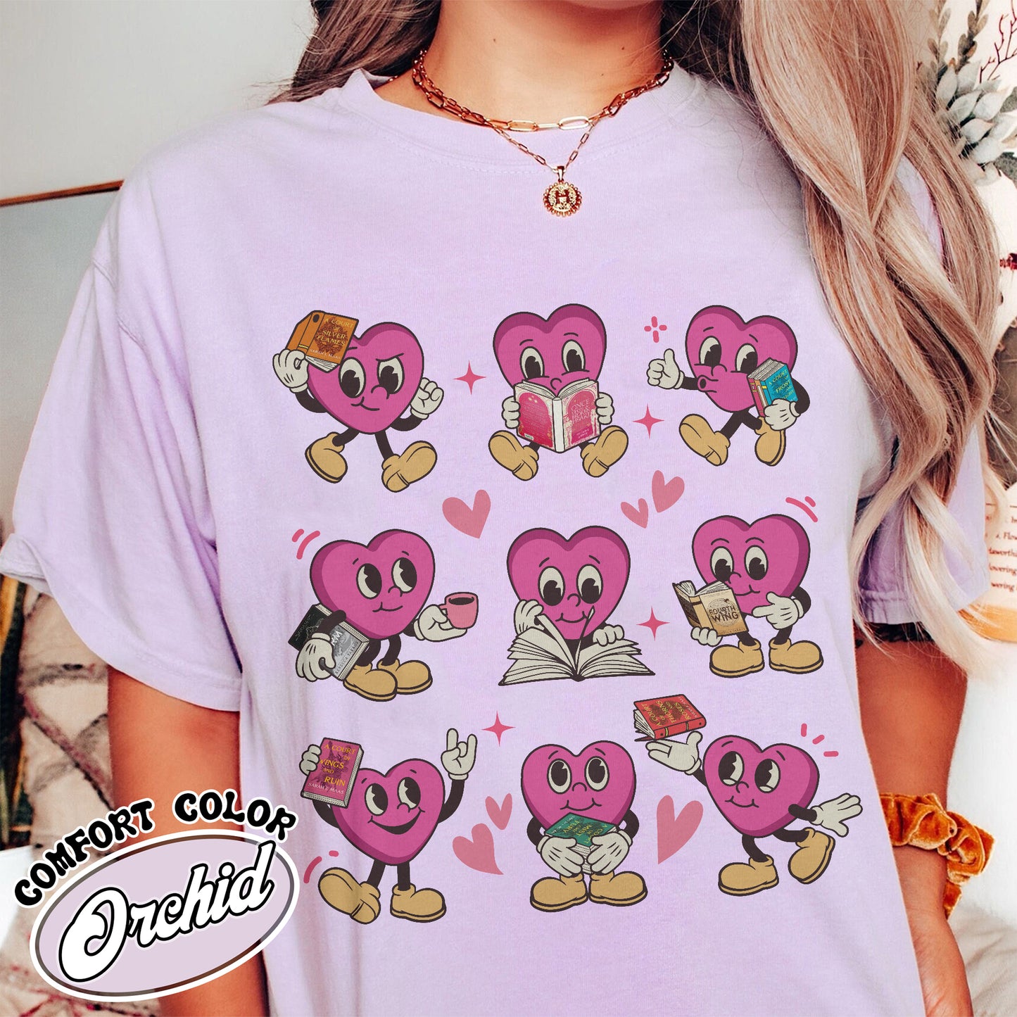 Valentine Book Lover Comfort Color Shirt, Librarian Shirt, Teacher Valentines, Book Valentine Gift