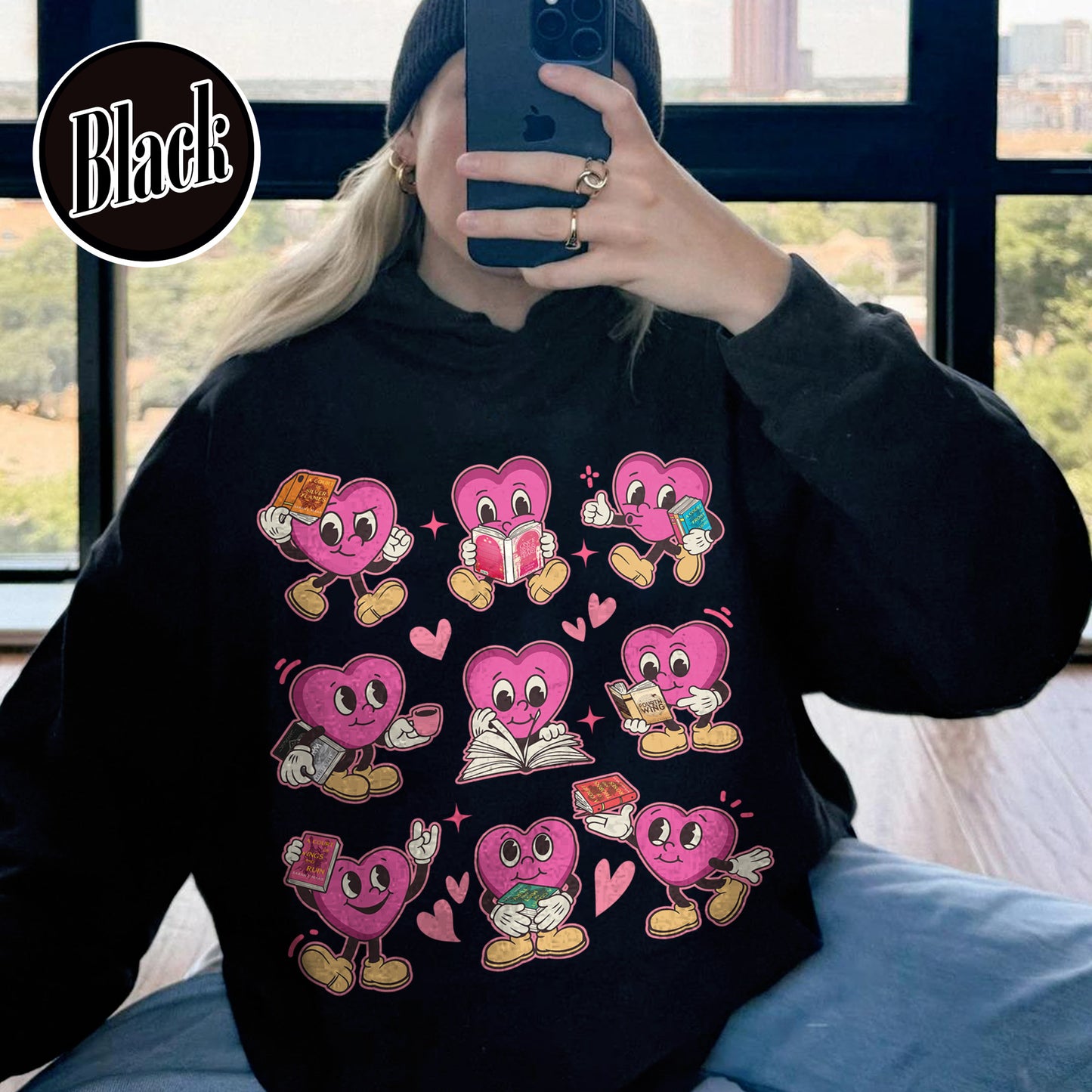 Valentine Book Lover Sweatshirt, Librarian Sweatshirt, Teacher Valentines, Book Valentine Gift