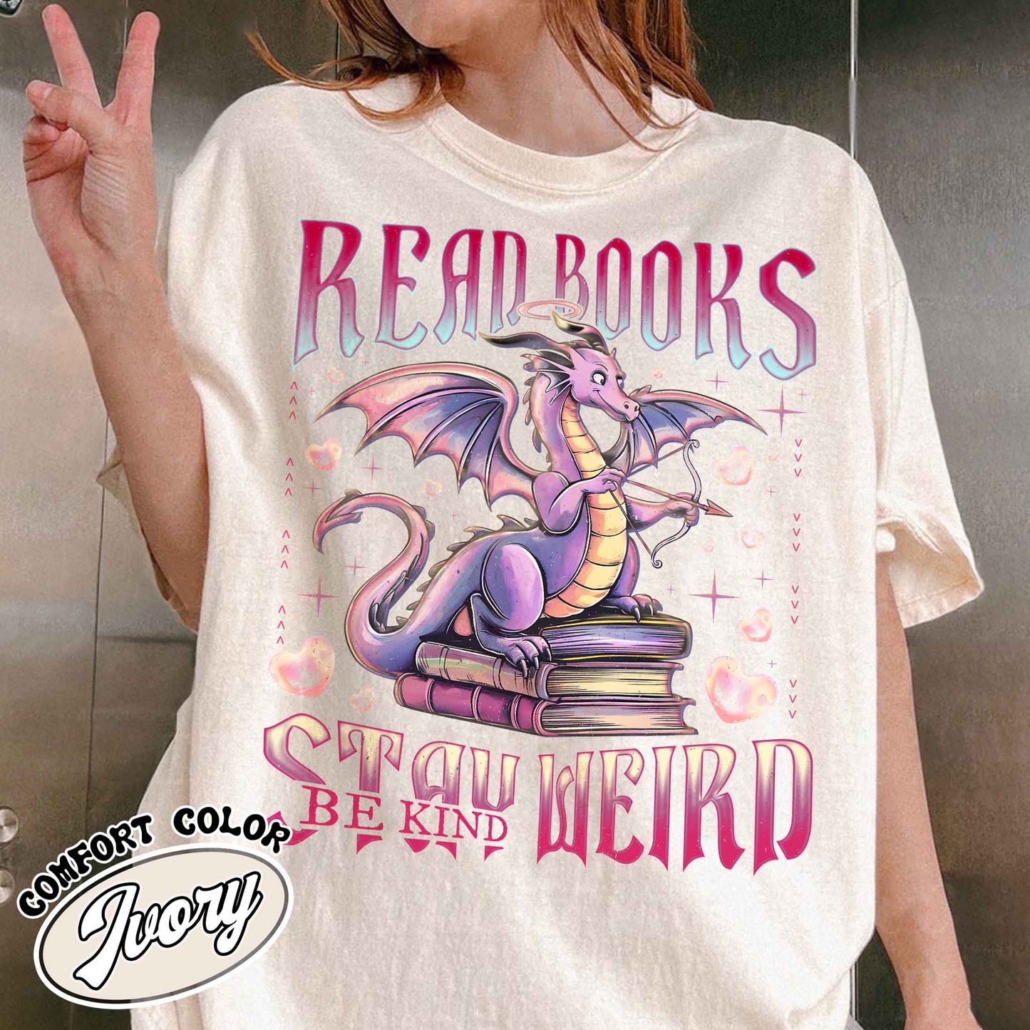 Valentine Book Lover Shirt, Valentine Dragon Shirt, Be Kind Stay Weird Shirt, Fourth Wing T-Shirt